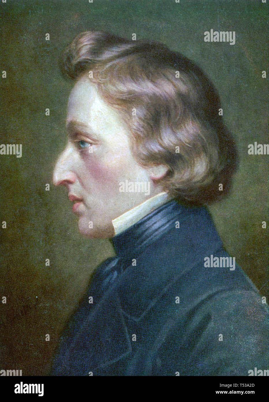 FRÉDÉRIC CHOPIN (1810-1849) Polish Romantic composer about 1850 Stock Photo