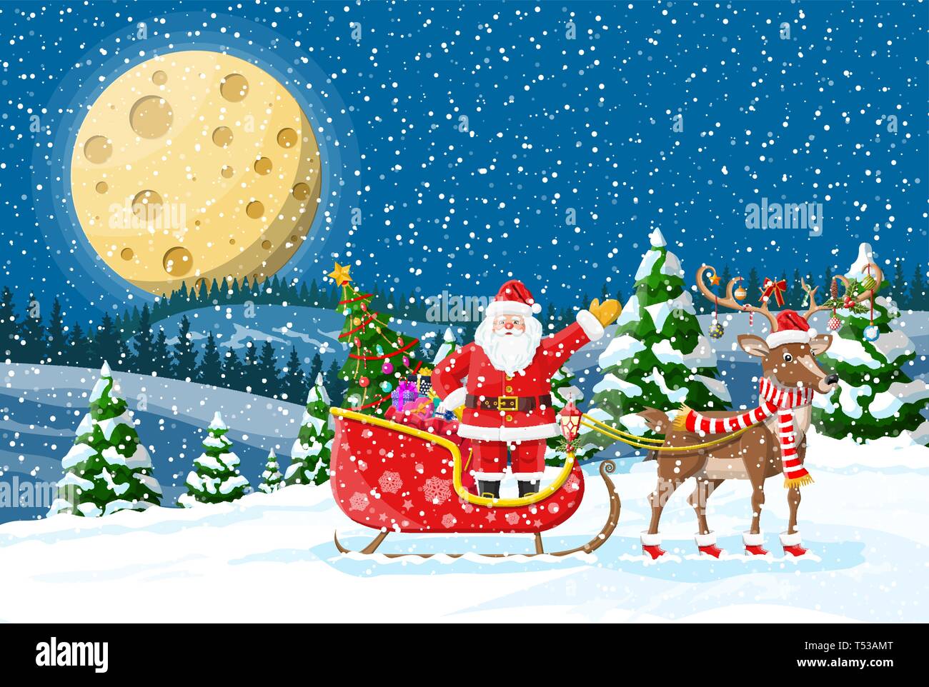 Introduce 37+ imagen christmas sleigh background - Thpthoanghoatham.edu.vn