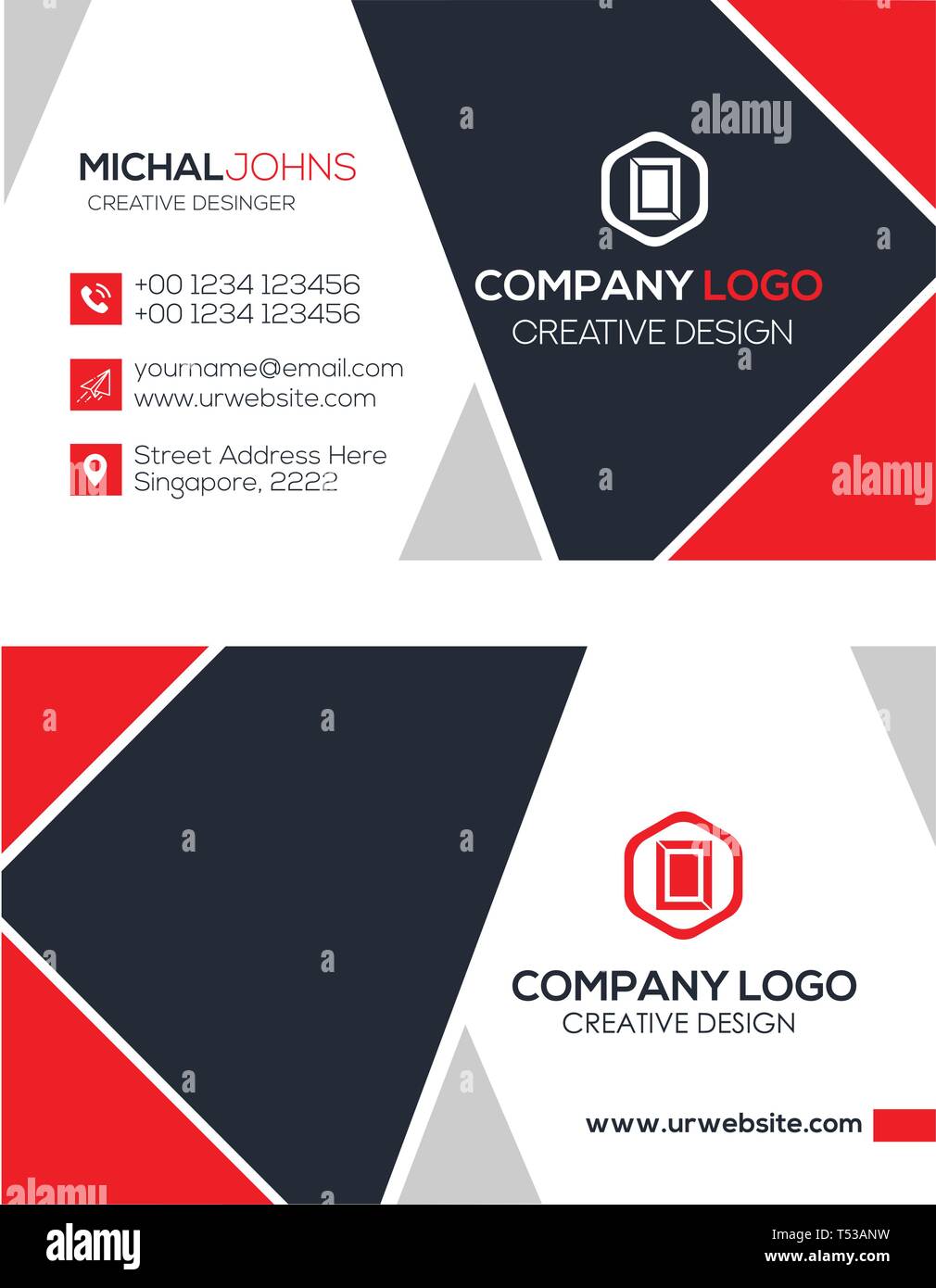 Simple and Clean Modern Business Card Stock Vector