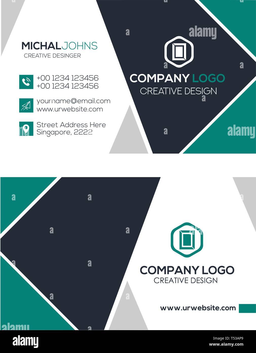 Simple and Clean Modern Business Card Stock Vector