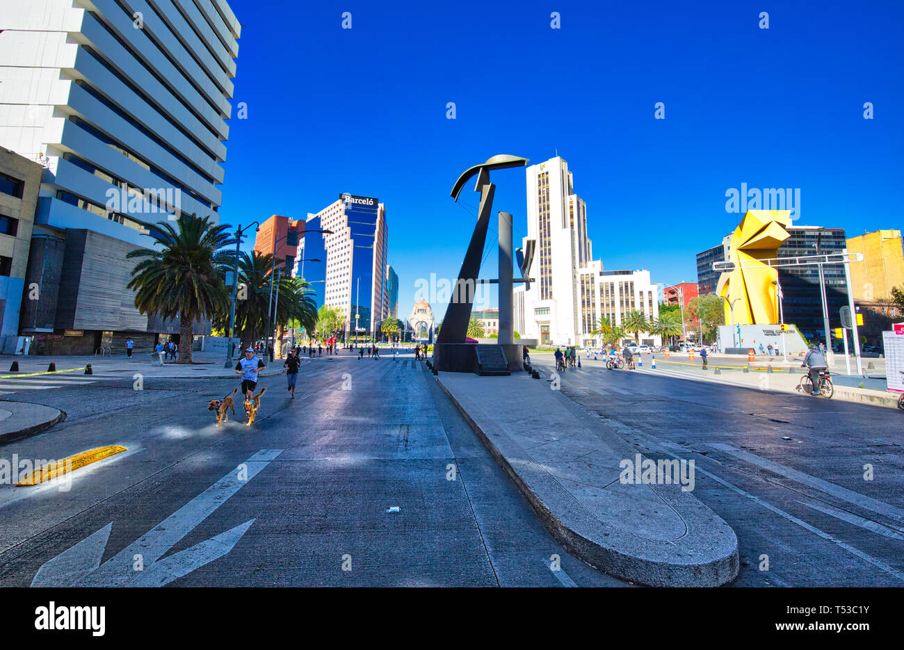 Mexico City, Mexico-10 December, 2018: Mexico City Financial center district close to Paseo De Reforma Stock Photo