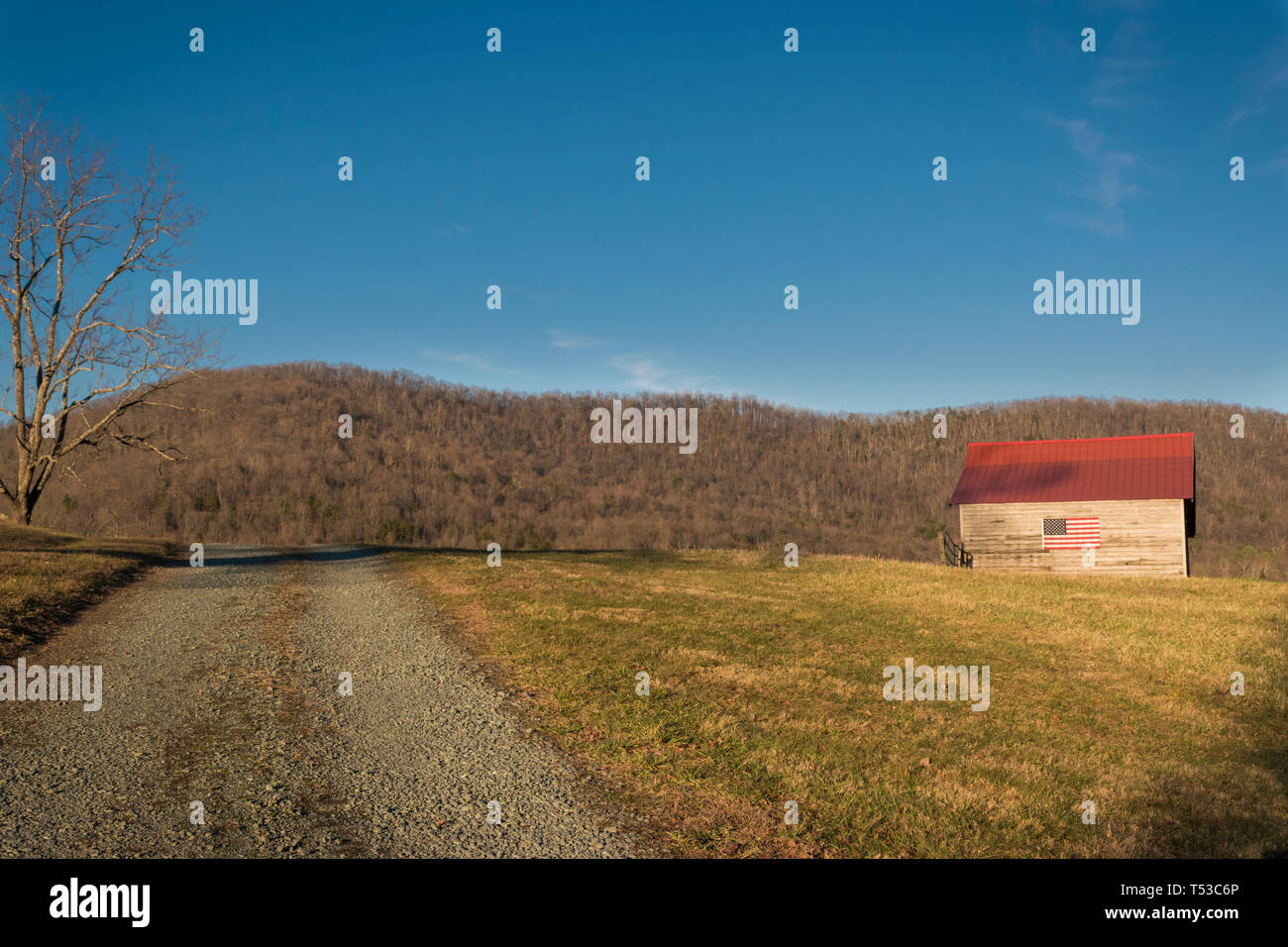 Virginia Rural Scenes Rolling Virginia Countryside with Rustic Barn on Sunny Day Stock Photo ...