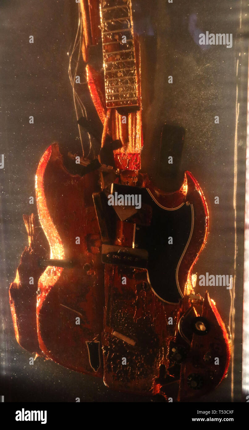 April 20, 2019 New York City, New York, U.S. GIBSON ELECTRIC GUITAR