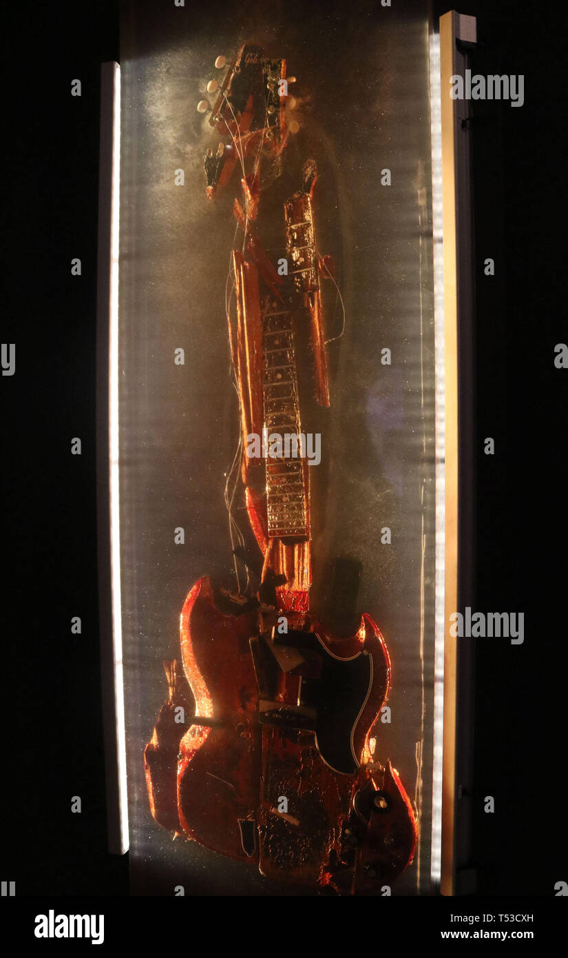 April 20, 2019 New York City, New York, U.S. GIBSON ELECTRIC GUITAR