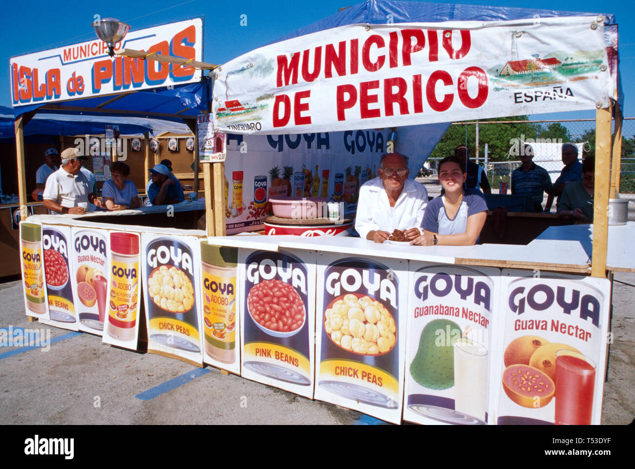 Miami Florida,La Feria de Los Municipios Cubans in exile Festival,festivals,celebration,fair,festivals honors former Cuban municipalities,vendor vendo Stock Photo