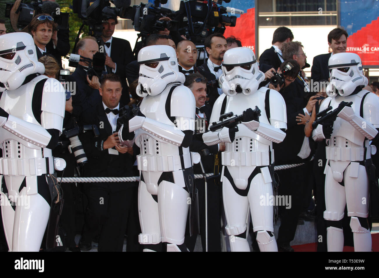 Cannes, France. May 15, 2005: Star Wars Stormtroopers At The Gala 