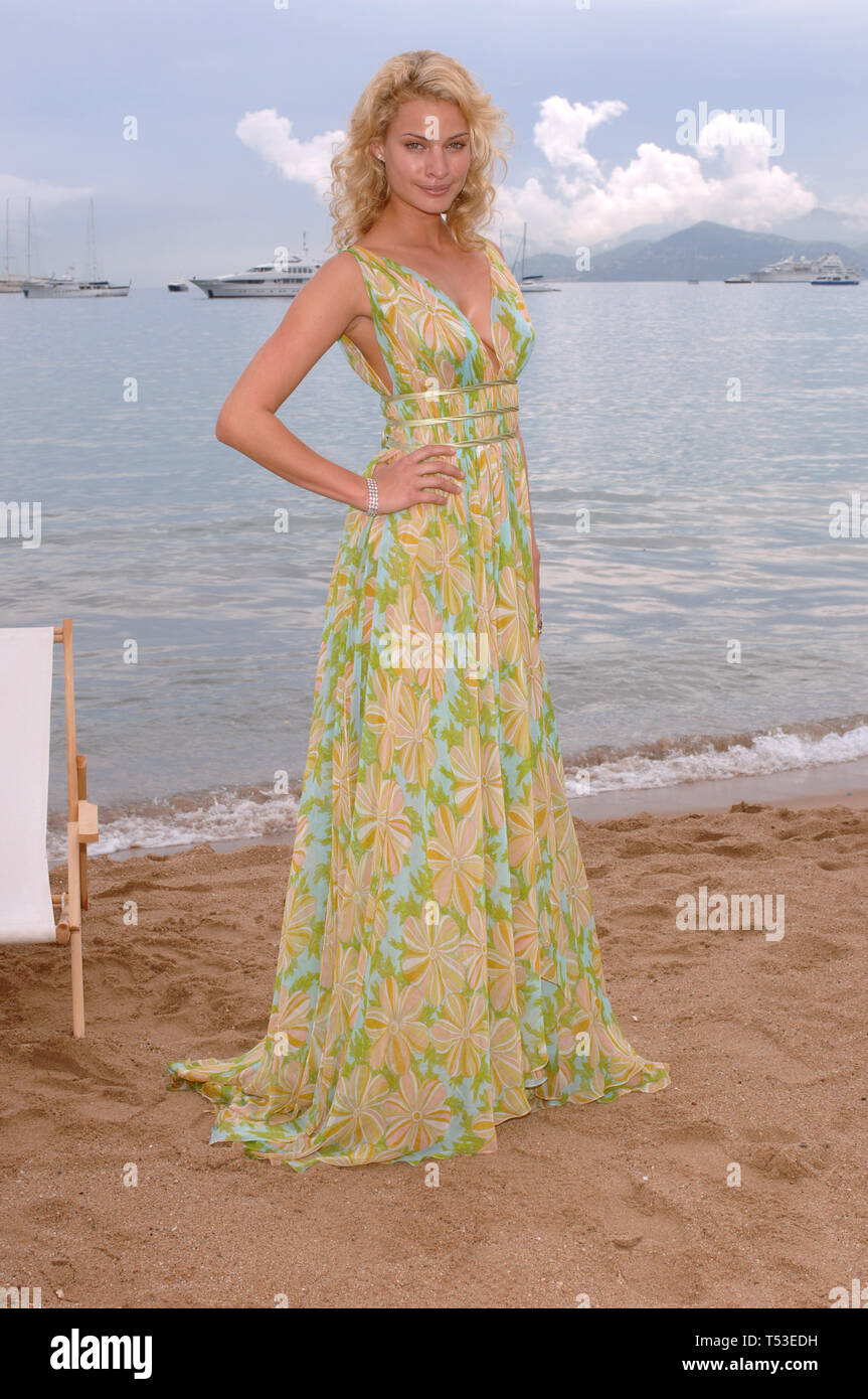 CANNES, FRANCE. May 16, 2005: Australian model/actress KRISTY HINZE at the 58th Annual Film Festival de Cannes to promote her movie The Extra. © 2005 Paul Smith / Featureflash Stock Photo