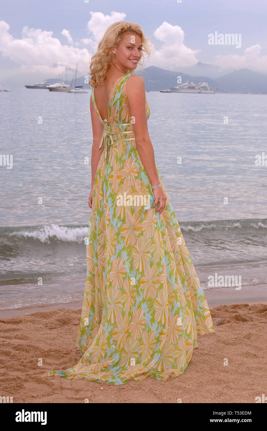 CANNES, FRANCE. May 16, 2005: Australian model/actress KRISTY HINZE at the 58th Annual Film Festival de Cannes to promote her movie The Extra. © 2005 Paul Smith / Featureflash Stock Photo