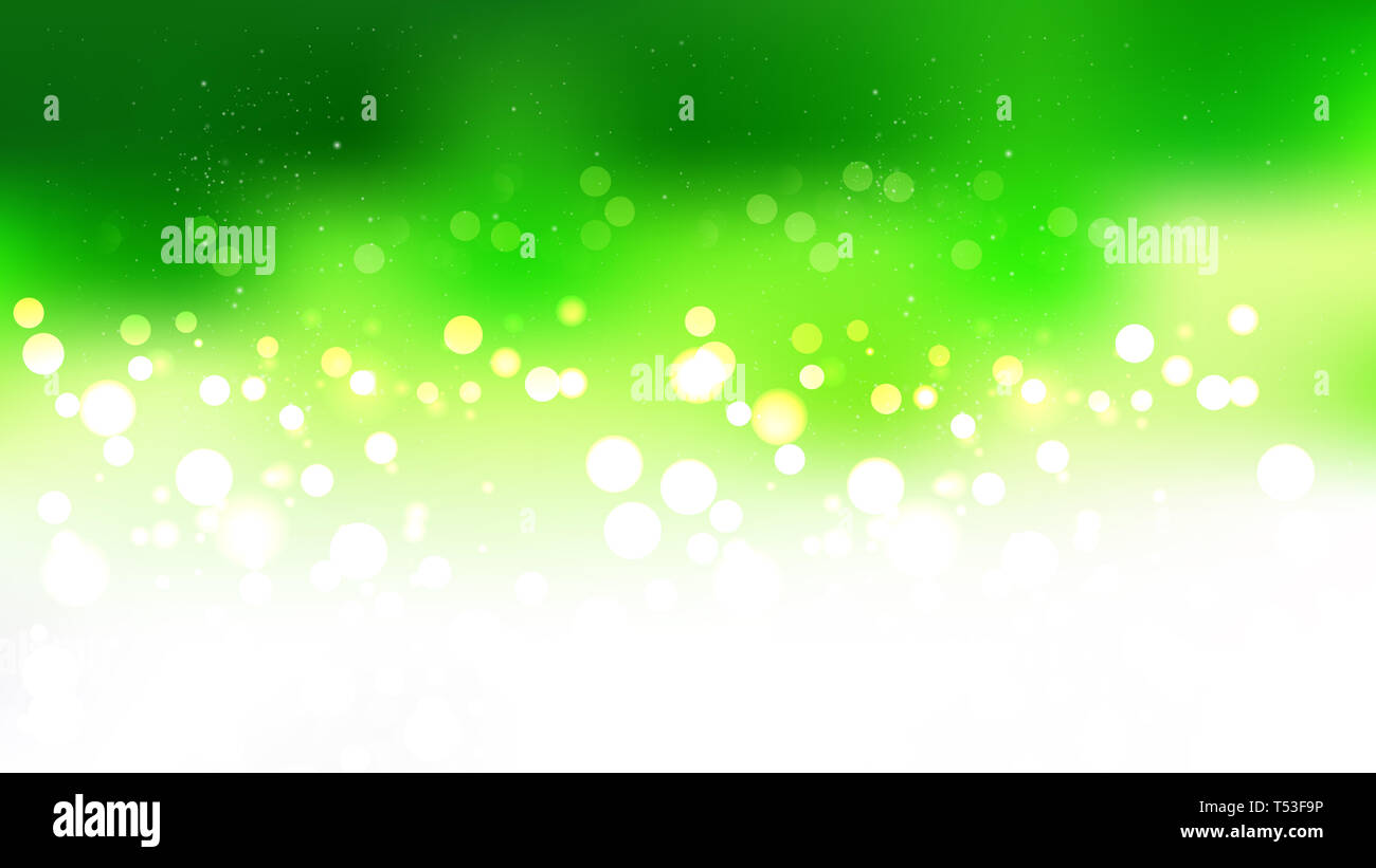 Green Yellow and White Blurred Bokeh Background Vector Illustration ...