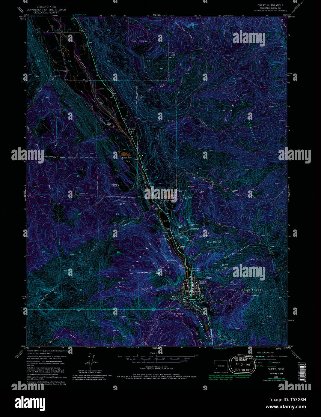 Ouray colorado map hires stock photography and images Alamy