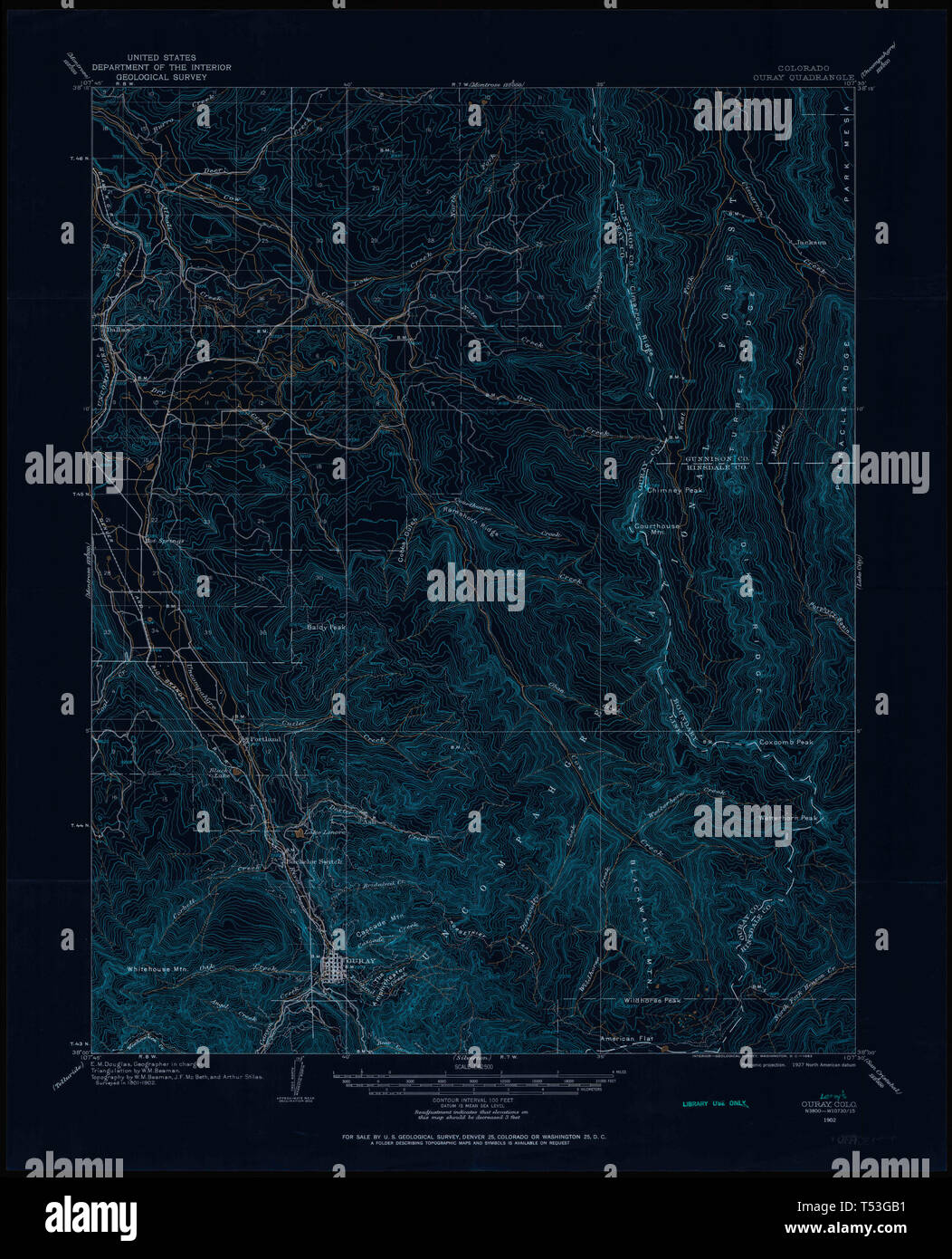 Ouray colorado map hires stock photography and images Alamy