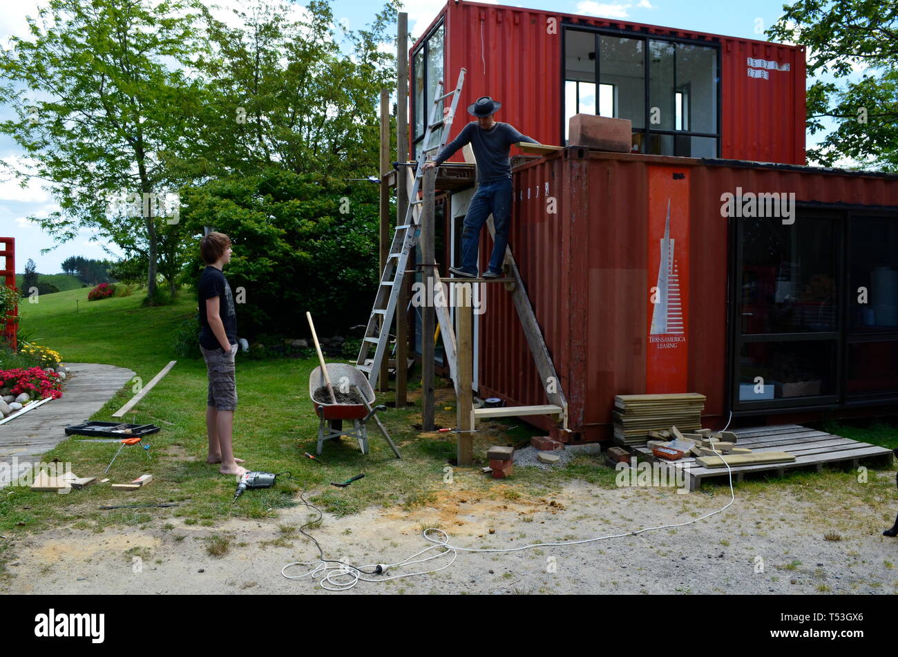 Container building Stock Photo