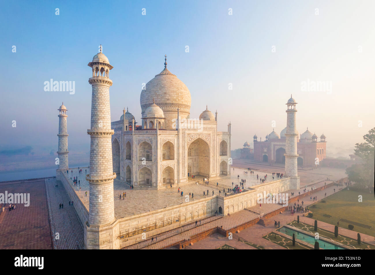 India, Uttar Pradesh, Taj Mahal (UNESCO World Heritage Site) Stock Photo