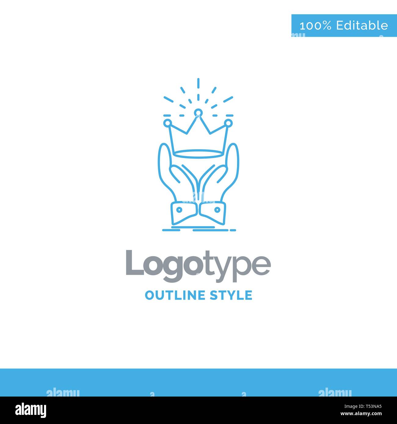 Blue Logo Design For Crown Honor King Market Royal Business Concept Brand Name Design And Place For Tagline Creative Company Logo Template Blue Stock Vector Image Art Alamy