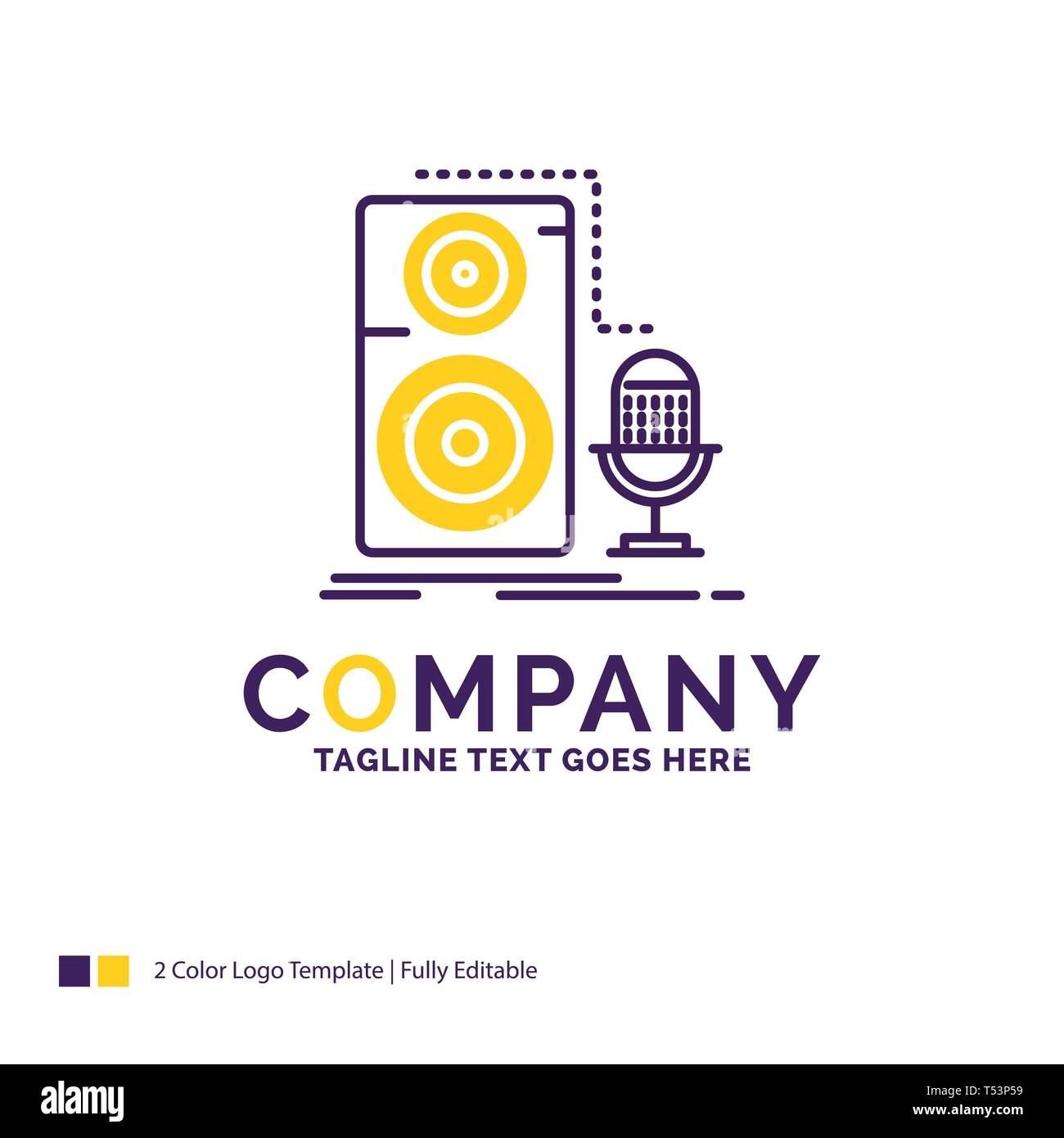 Company Name Logo Design For Live, mic, microphone, record ...