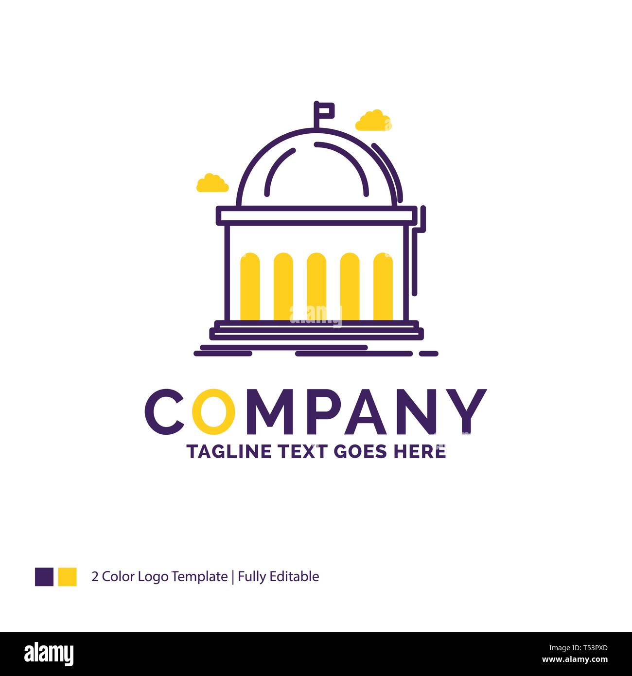 Company Name Logo Design For Library School Education Learning University Purple And Yellow Brand Name Design With Place For line Creative Lo Stock Vector Image Art Alamy