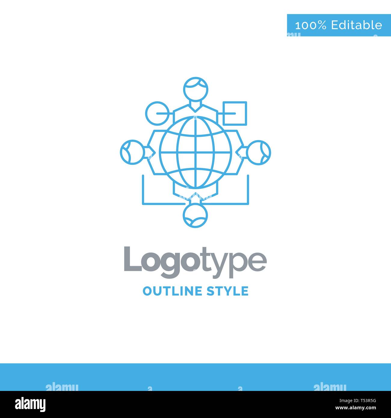 Blue Logo Design For Function Instruction Logic Operation