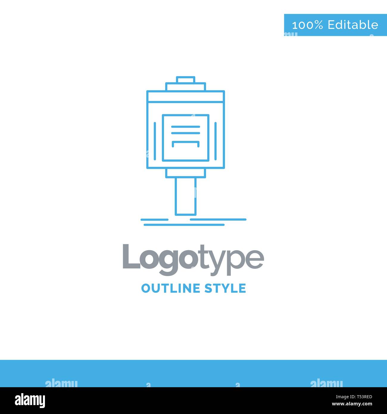 Blue Logo design for valet, parking, service, hotel, valley. Business