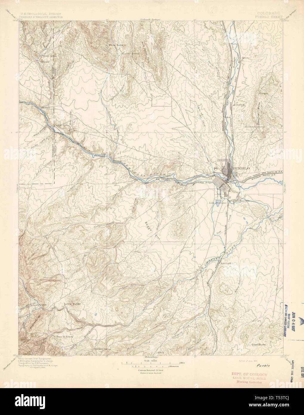 Map of pueblo colorado hires stock photography and images Alamy