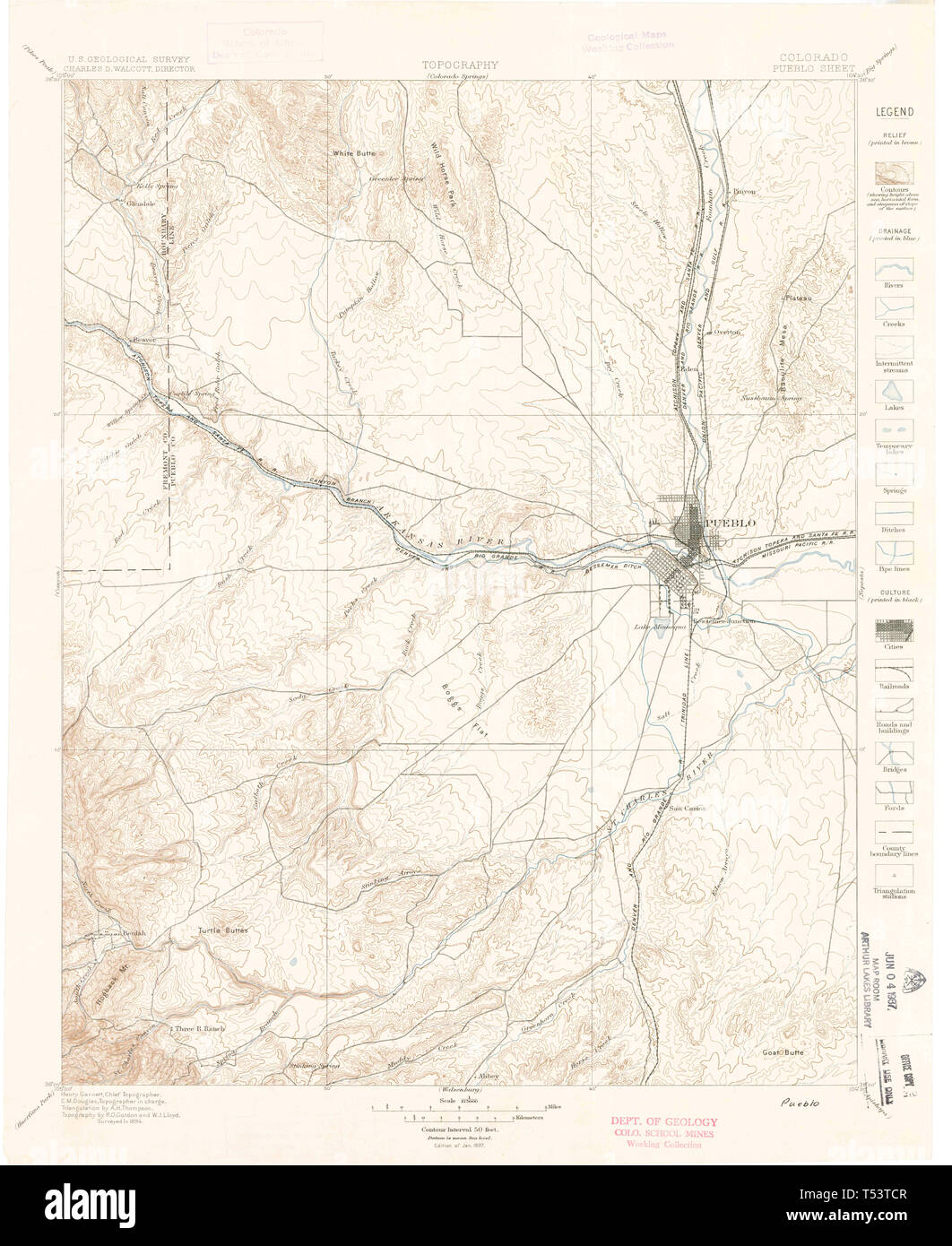 Map of pueblo colorado hires stock photography and images Alamy