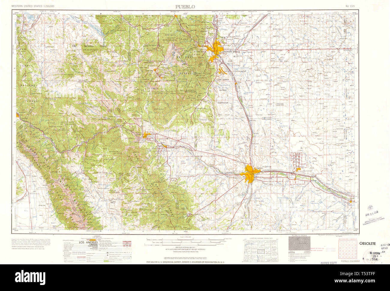 Map of pueblo colorado hires stock photography and images Alamy