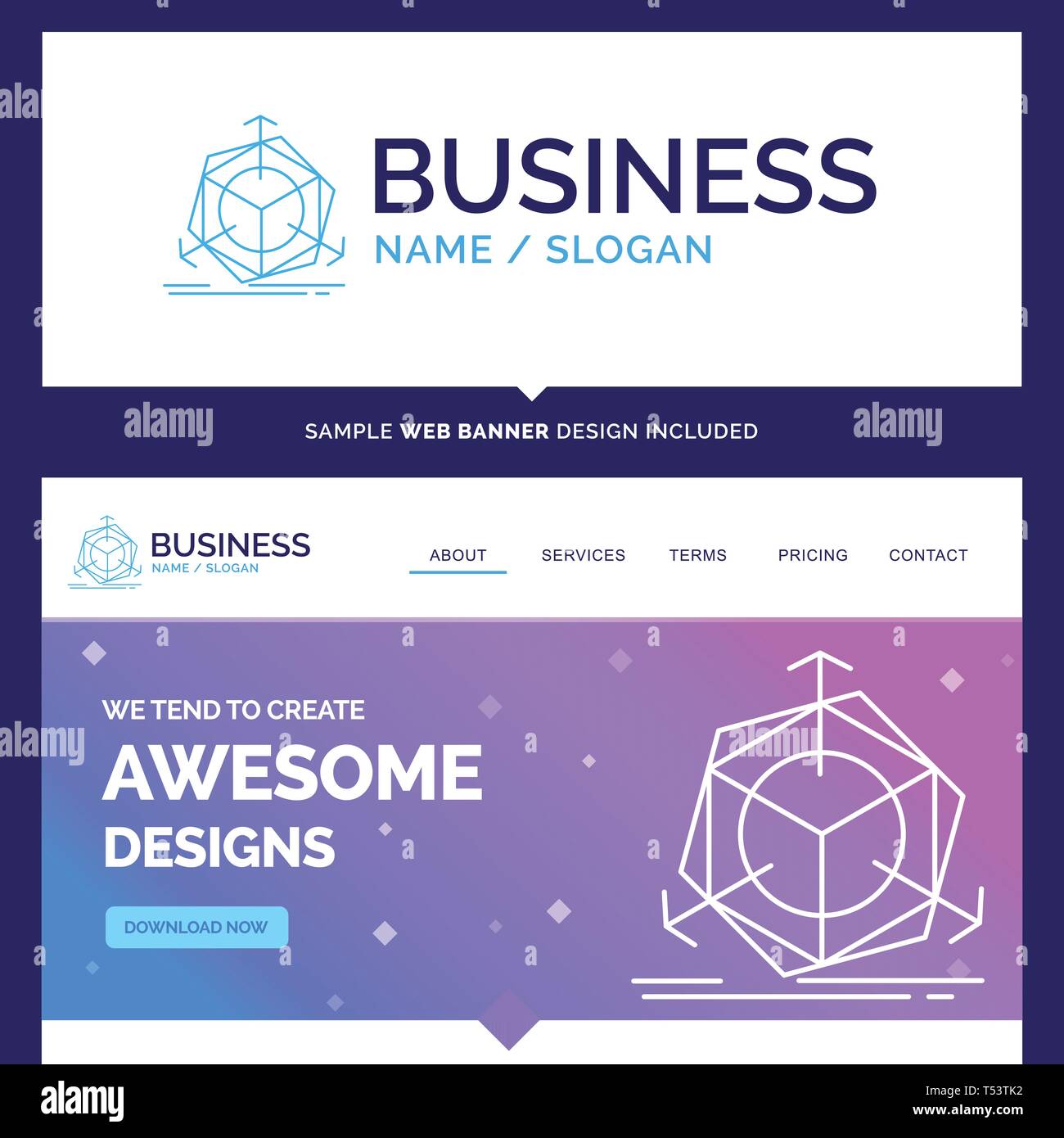 Beautiful Business Concept Brand Name 3d, change, correction