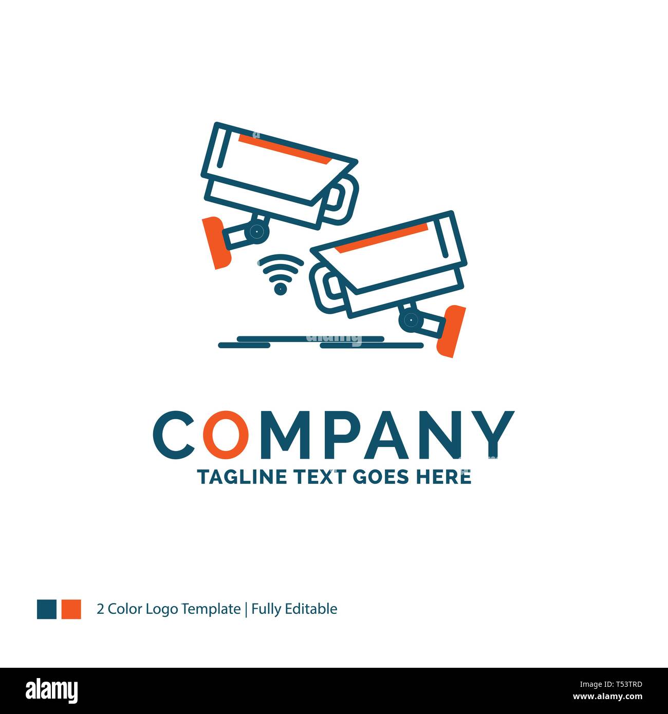 CCTV, Camera, Security, Surveillance, Technology Logo Design. Blue and  Orange Brand Name Design. Place for Tagline. Business Logo template Stock  Vector Image & Art - Alamy