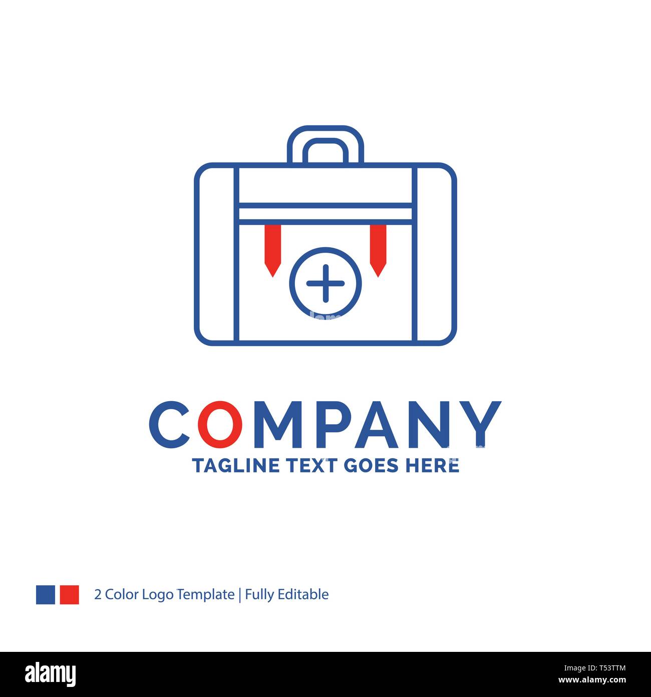 Company Name Logo Design For bag, camping, health, hiking, luggage. Blue  and red Brand Name Design with place for Tagline. Abstract Creative Logo  temp Stock Vector Image & Art - Alamy