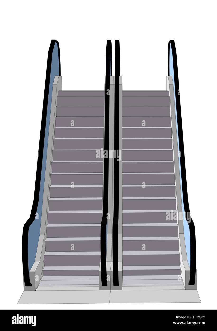 escalator. starcase isolated on a white background Stock Vector