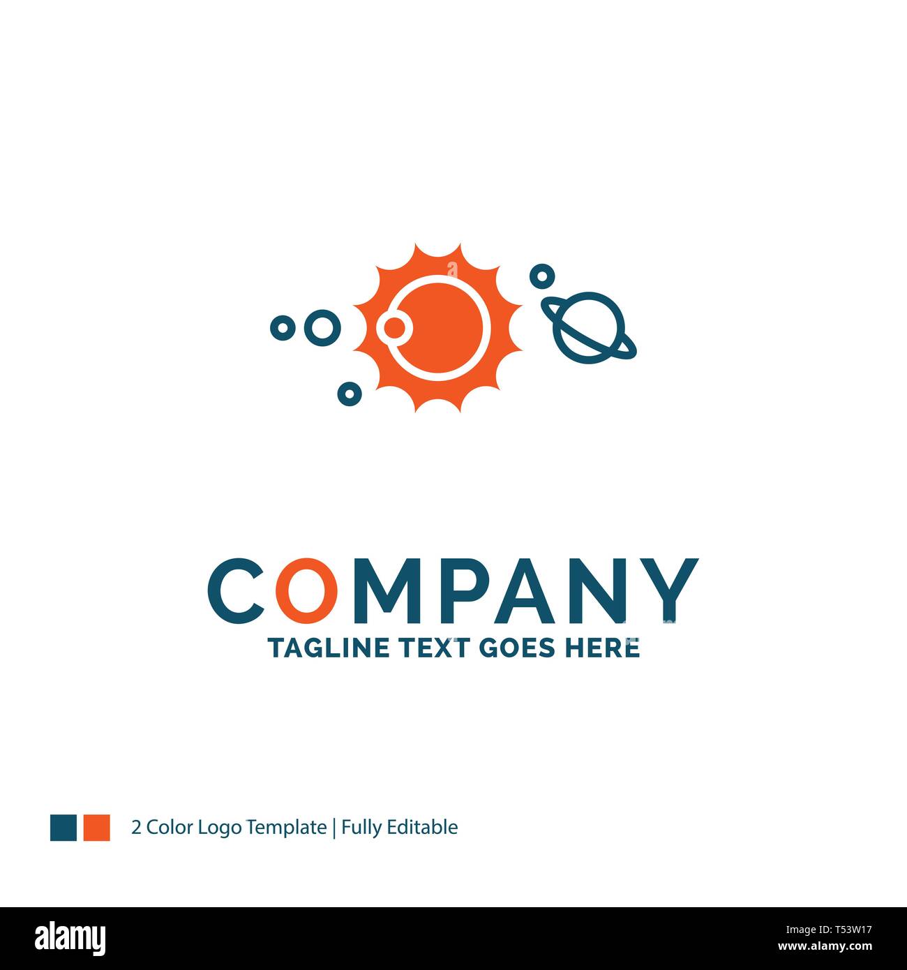 solar, system, universe, solar system, astronomy Logo Design. Blue and