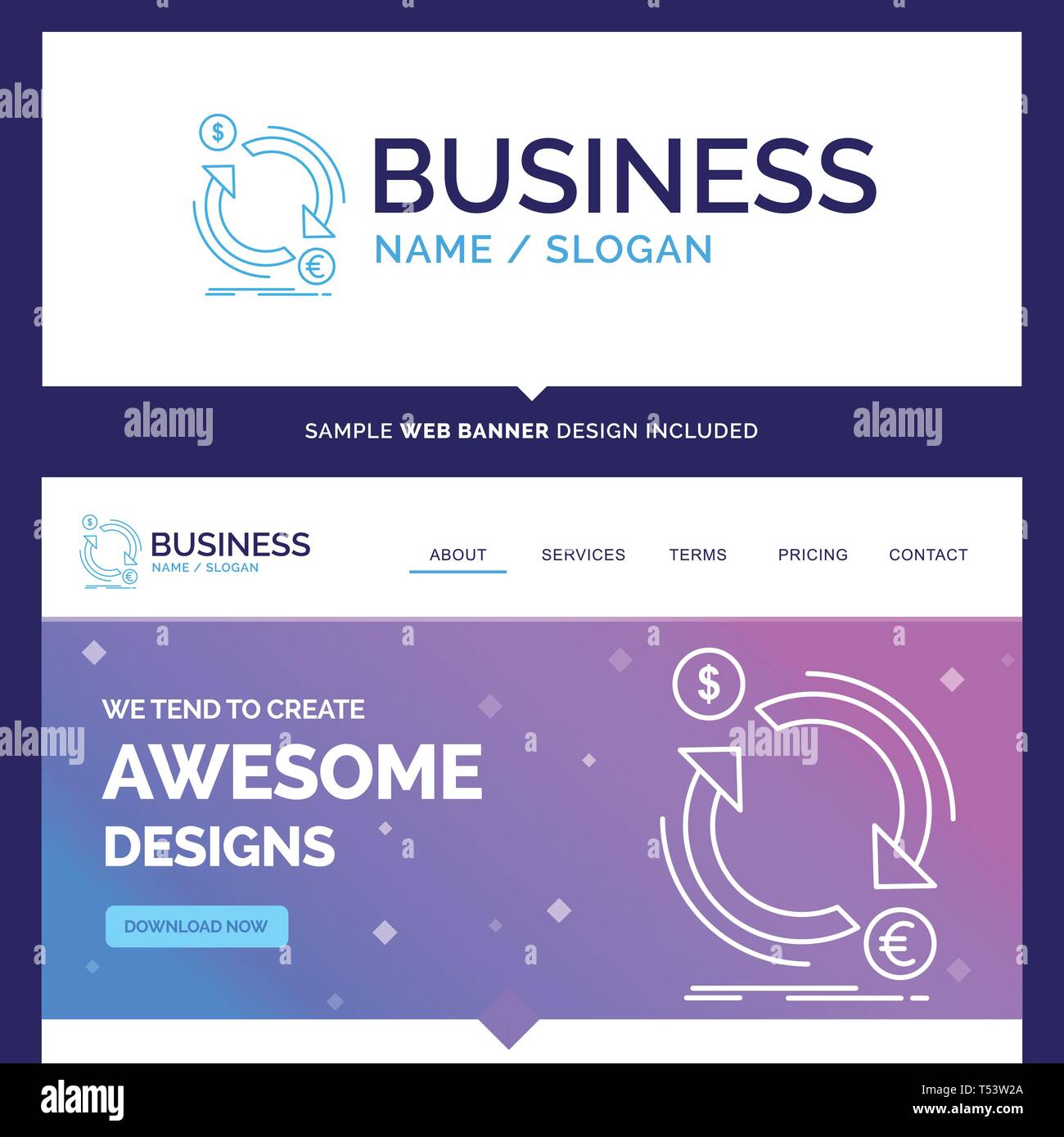 Beautiful Business Concept Brand Name exchange, currency, finance