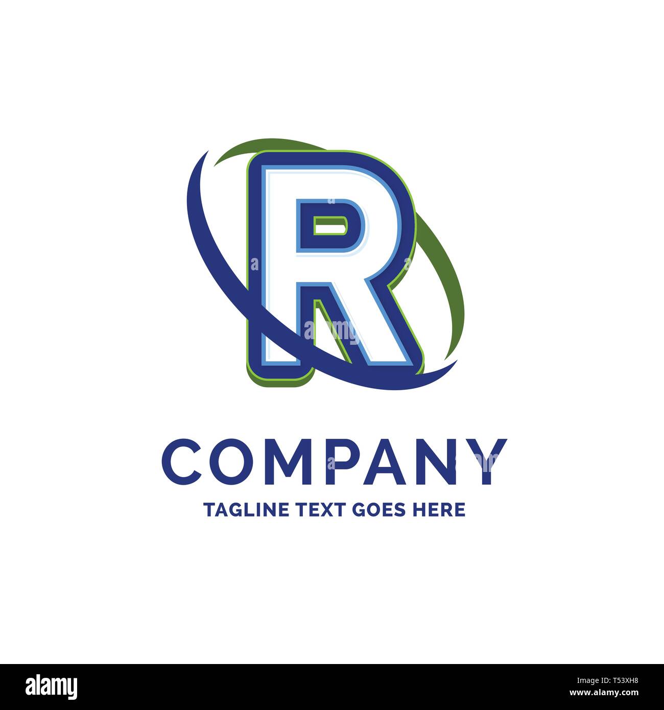 R Company Name Design Logo Template Brand Name Template Place For line Creative Logo Design Stock Vector Image Art Alamy