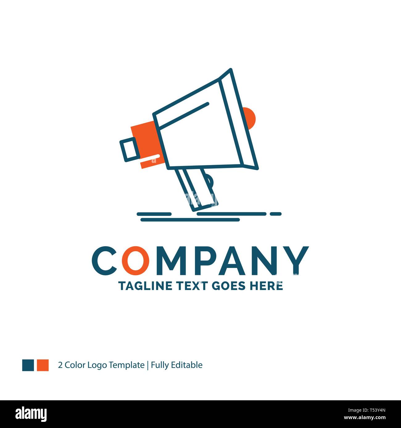 Bullhorn Digital Marketing Media Megaphone Logo Design Blue And Orange Brand Name Design Place For Tagline Business Logo Template Stock Vector Image Art Alamy