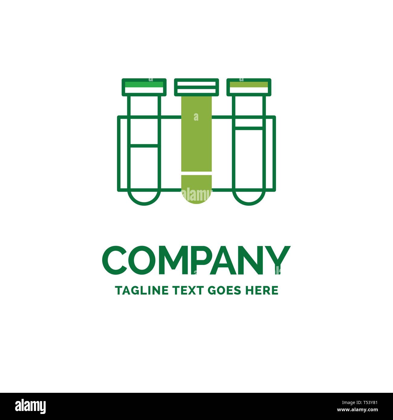 Test, Tube, Science, laboratory, blood Flat Business Logo template