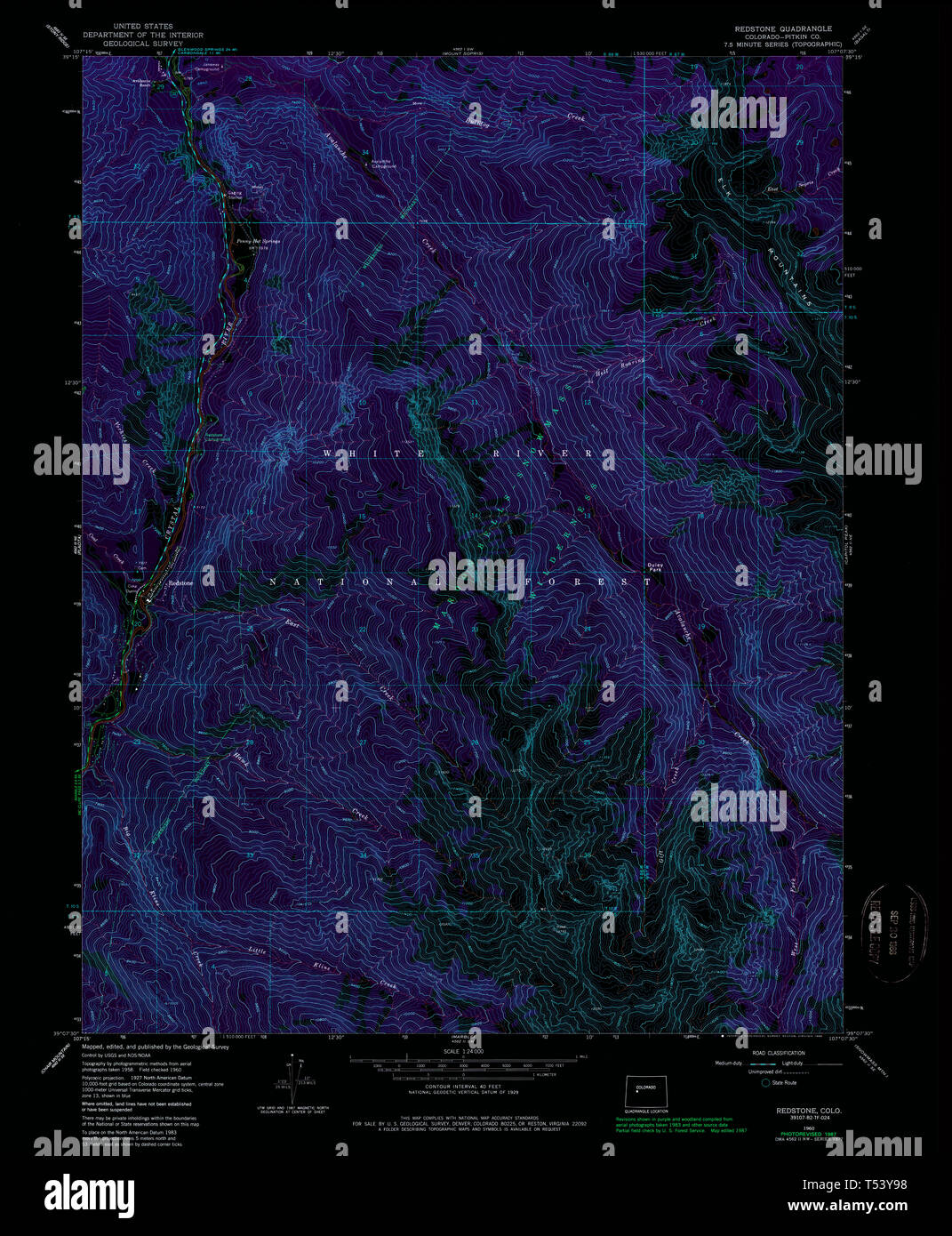 Redstone colorado map hires stock photography and images Alamy