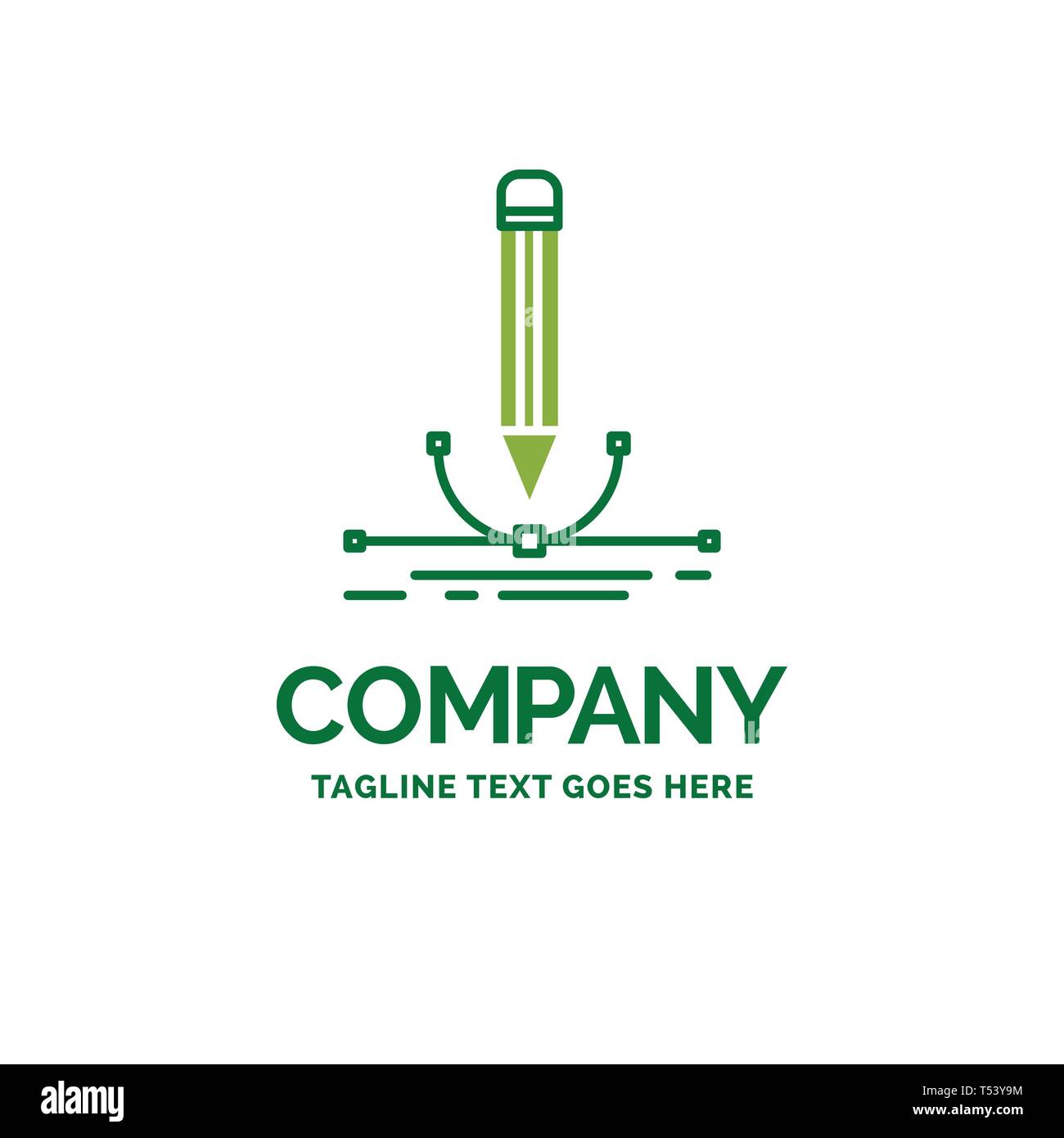 Illustration Design Pen Graphic Draw Flat Business Logo Template Creative Green Brand Name Design Stock Vector Image Art Alamy
