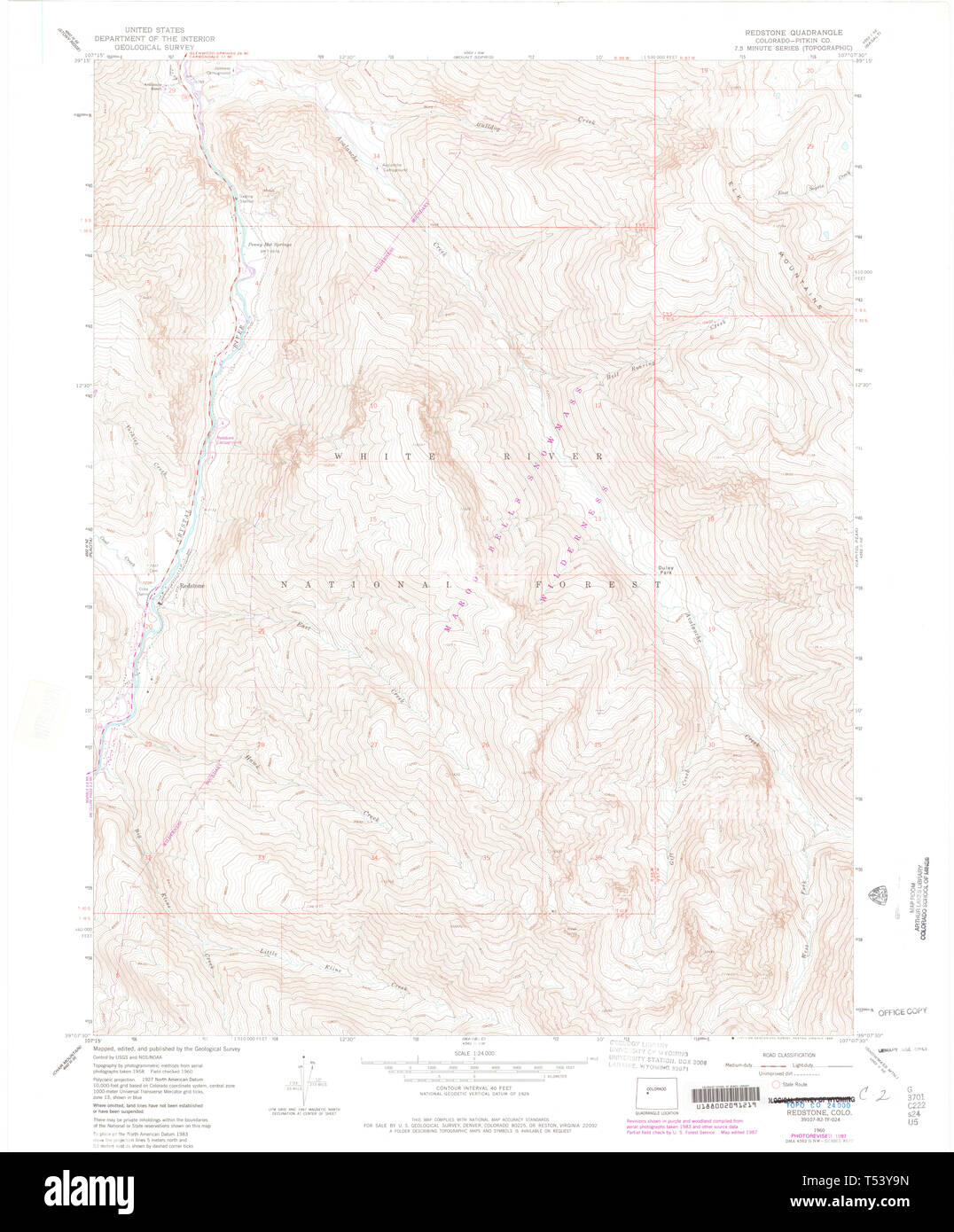 Map of redstone colorado hires stock photography and images Alamy