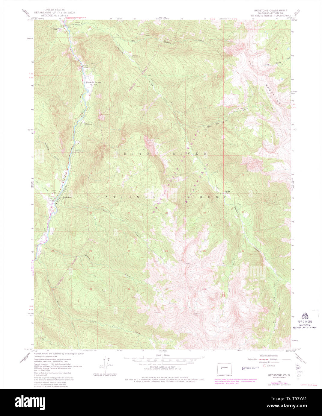Map of redstone colorado Cut Out Stock Images & Pictures Alamy