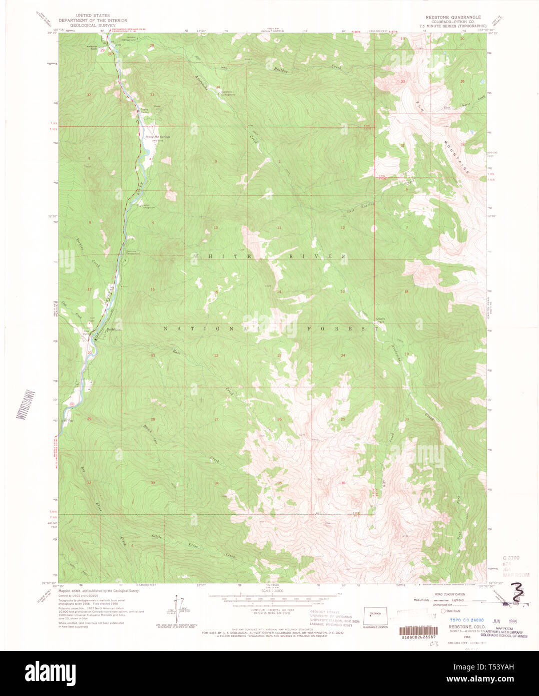 Map of redstone colorado hires stock photography and images Alamy