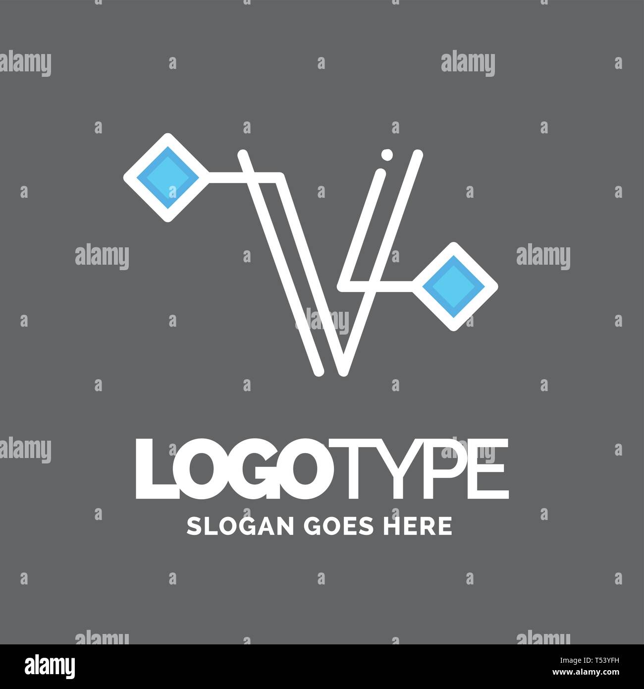Letter V Logo Business Corporate Logo Design Vector Blue And White Logo Over Gray Background Digital Letter Icon Template For Technology Square Sh Stock Vector Image Art Alamy
