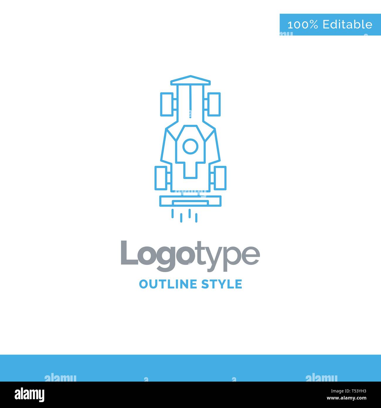 Blue Logo Design For Car Formula Game Racing Speed Business