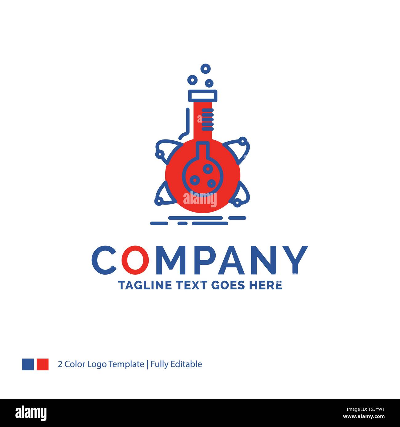 Company Name Logo Design For Research Laboratory Flask Tube Development Blue And Red Brand Name Design With Place For Tagline Abstract Creative Stock Vector Image Art Alamy