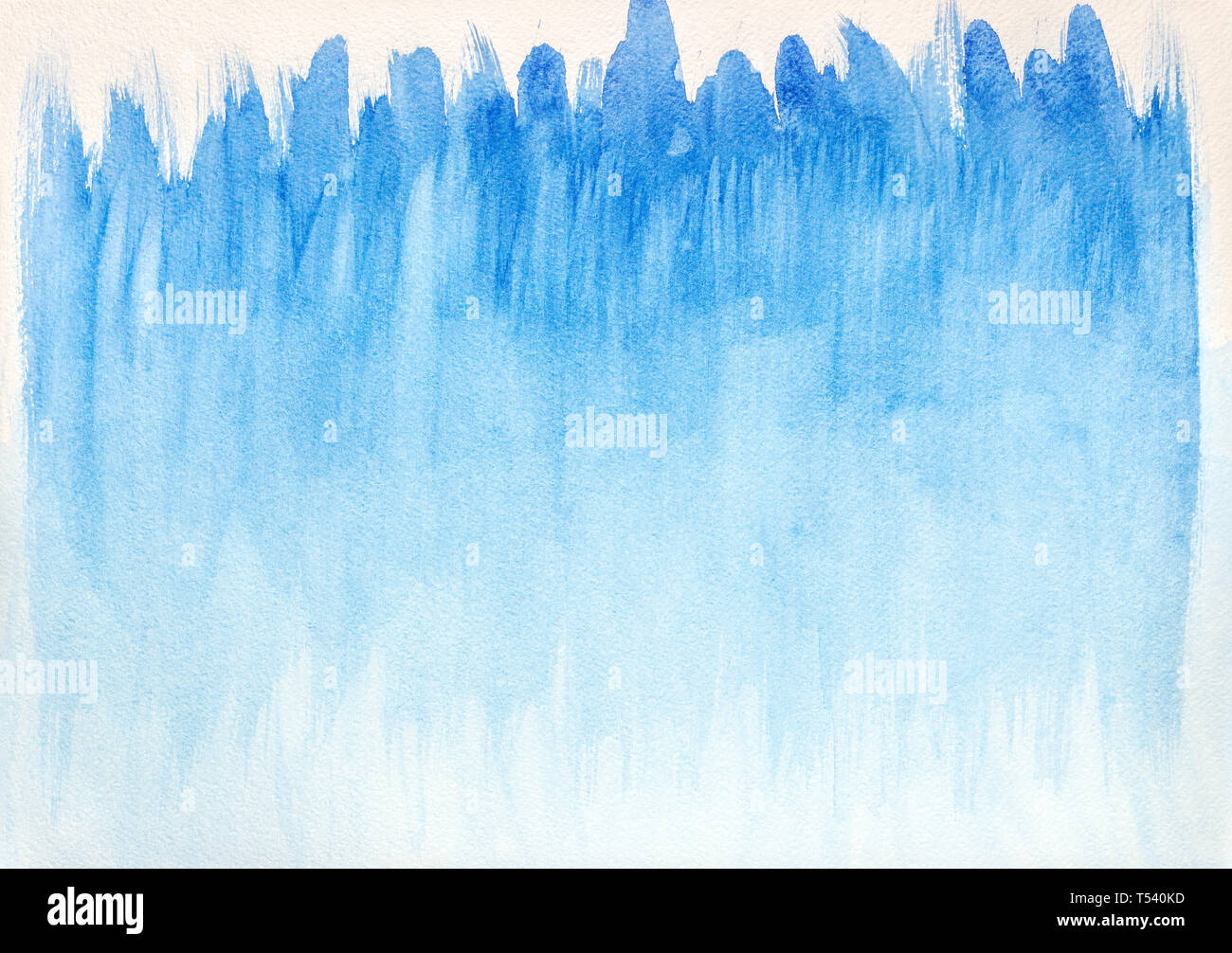 Hand Drawn Blue Watercolor Wash Background Abstract Aquarelle