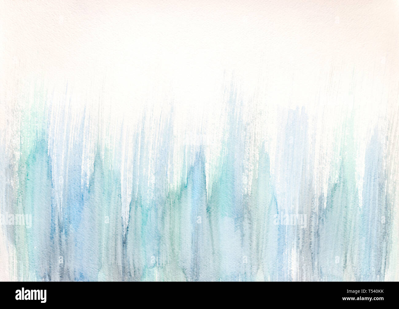 light blue and turquoise green watercolor brush strokes abstract background  Stock Photo - Alamy