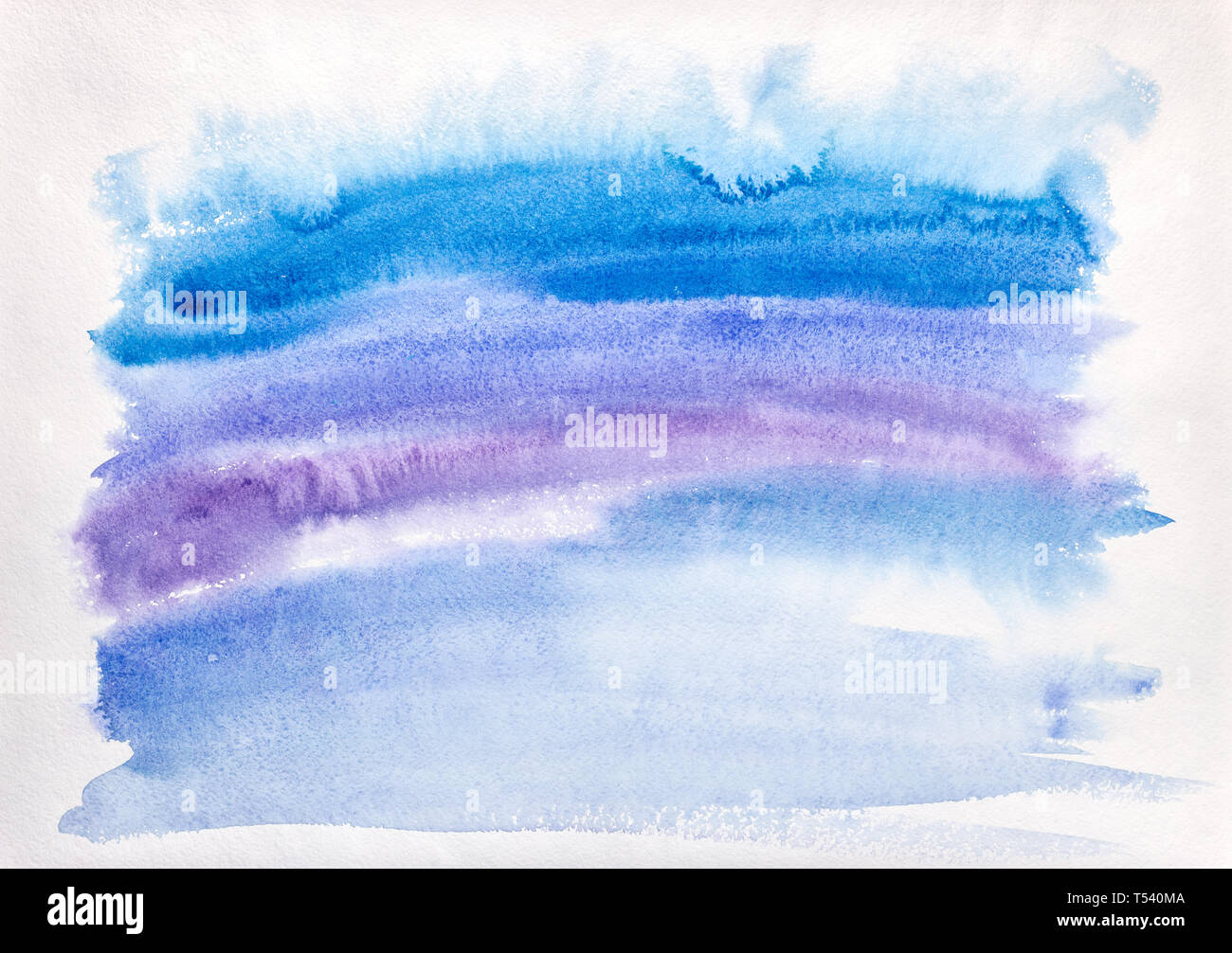 hand painted multicolored watercolor background with brush strokes and stains Stock Photo