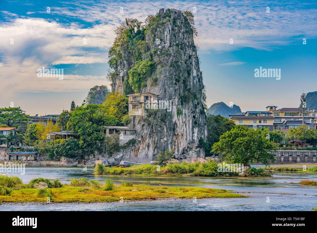 Fubo Hill on the Li River in Guilin Stock Photo
