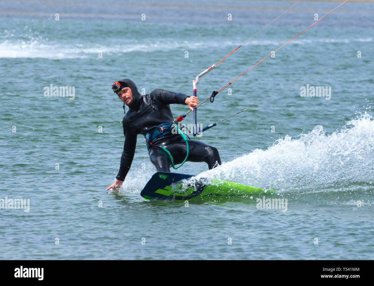 Kitesurfing on West Dennis Beach on Cape Cod, Massachusetts, USA Stock Photo Alamy