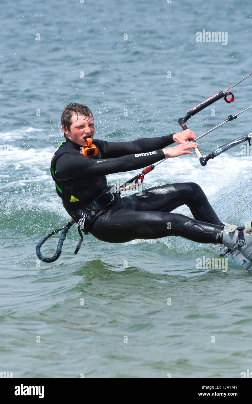 Kitesurfing on West Dennis Beach on Cape Cod, Massachusetts, USA Stock Photo Alamy