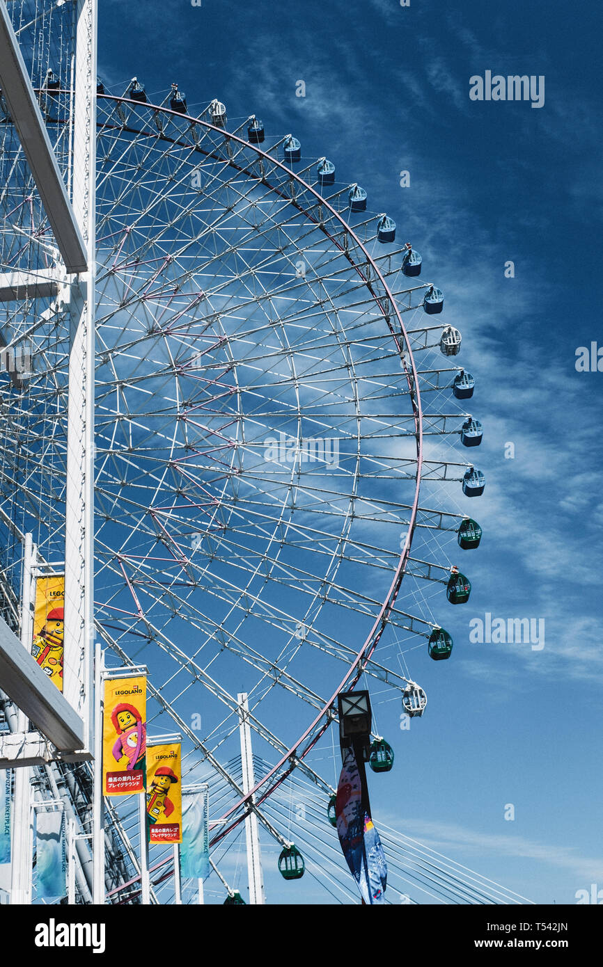 Ferris Wheel at Osaka Bay Stock Photo