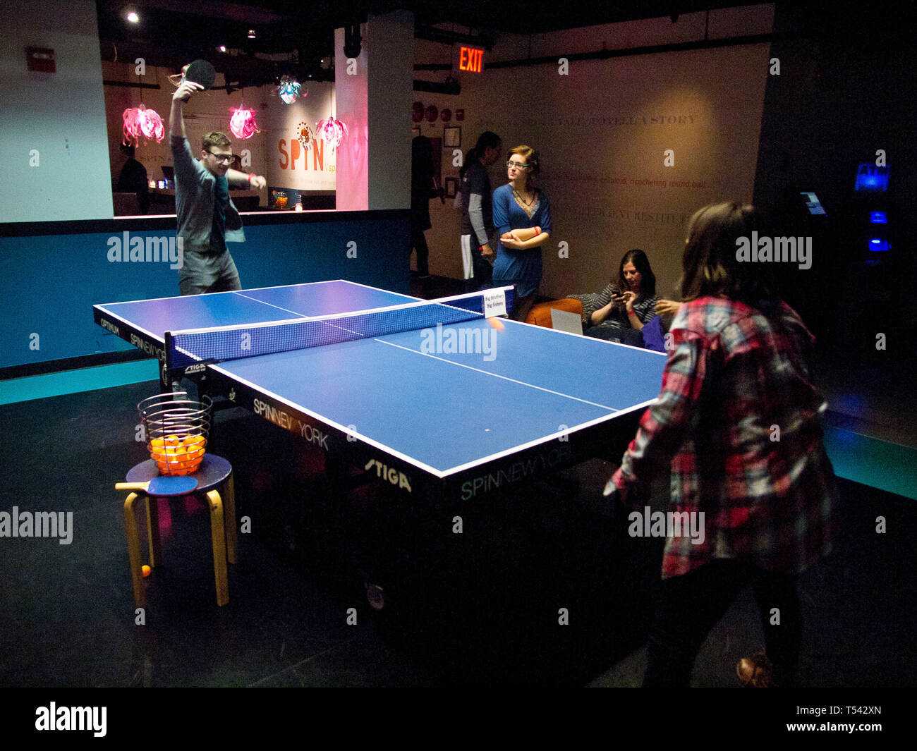 SPIN Table Tennis Club New York Stock Photo Alamy